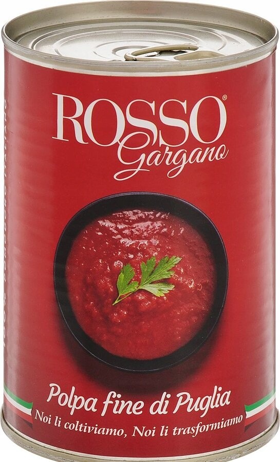 Rajčatová polpa Polpa di Puglia 400 g Rosso Gargano italská