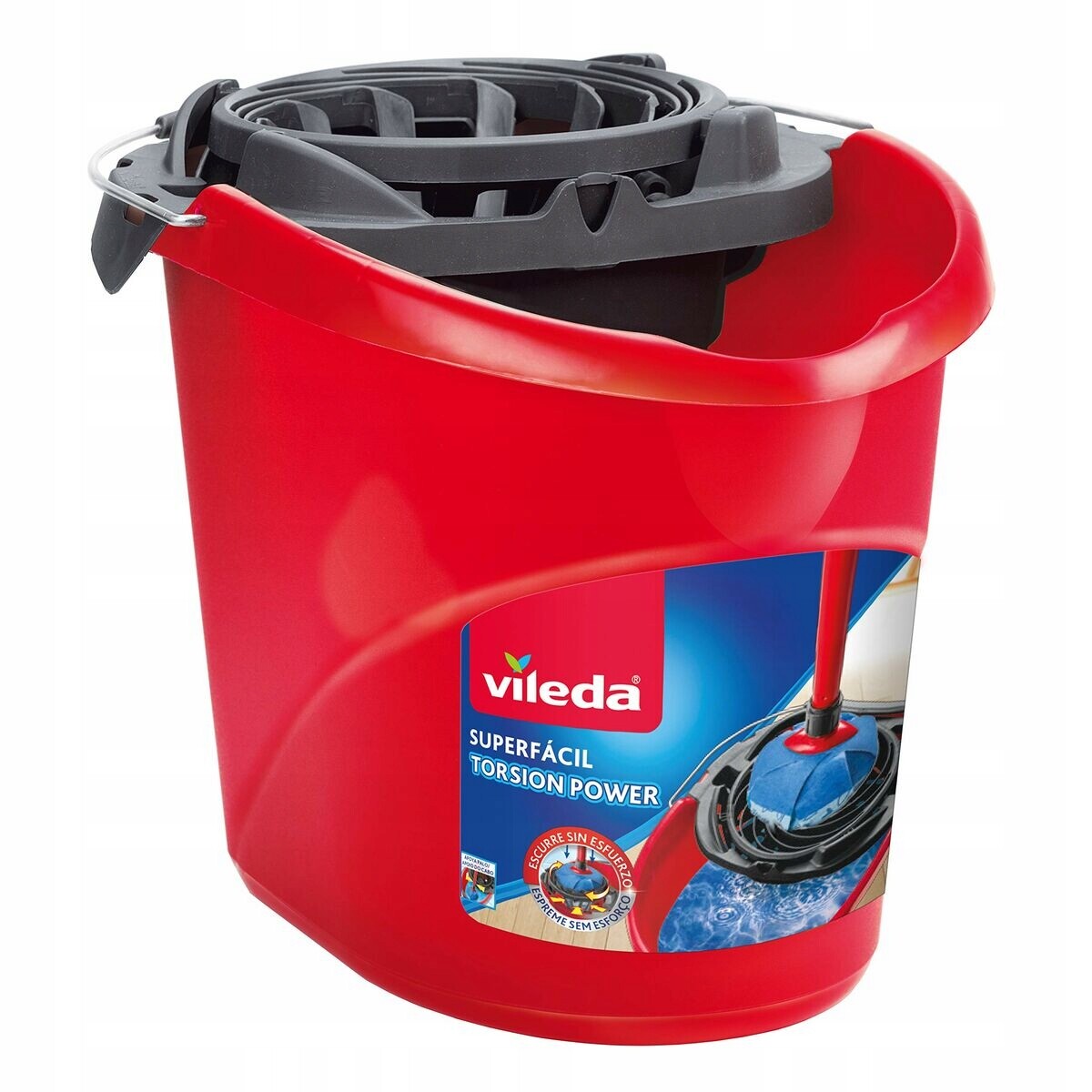 Kbelík Vileda Torsion Power Odkapávač Červený Plastový 10 L polypropylen