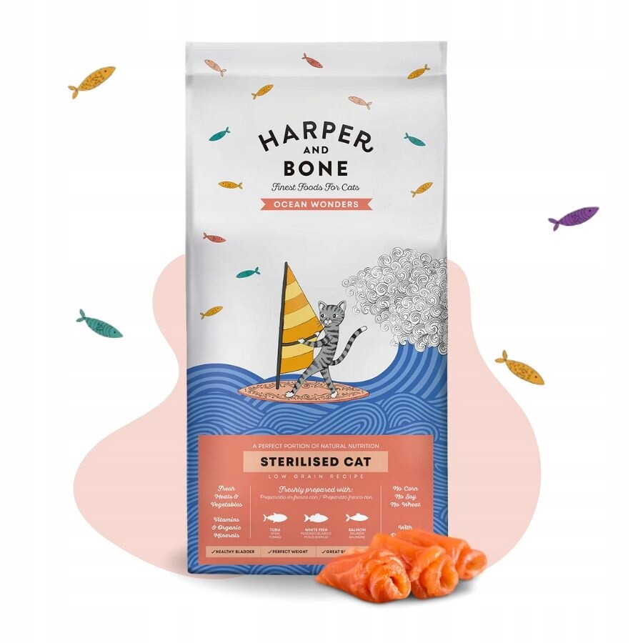 Harper & Bone krmivo pro sterilizované kočky Losos Tuňák Zeleniny Ovoce 5 kg