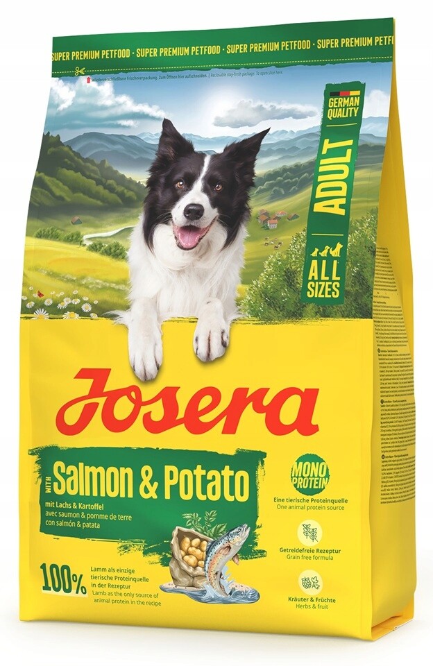 Josera Salmon and Potato Adult krmivo pro psy s citlivým žaludkem 3 kg