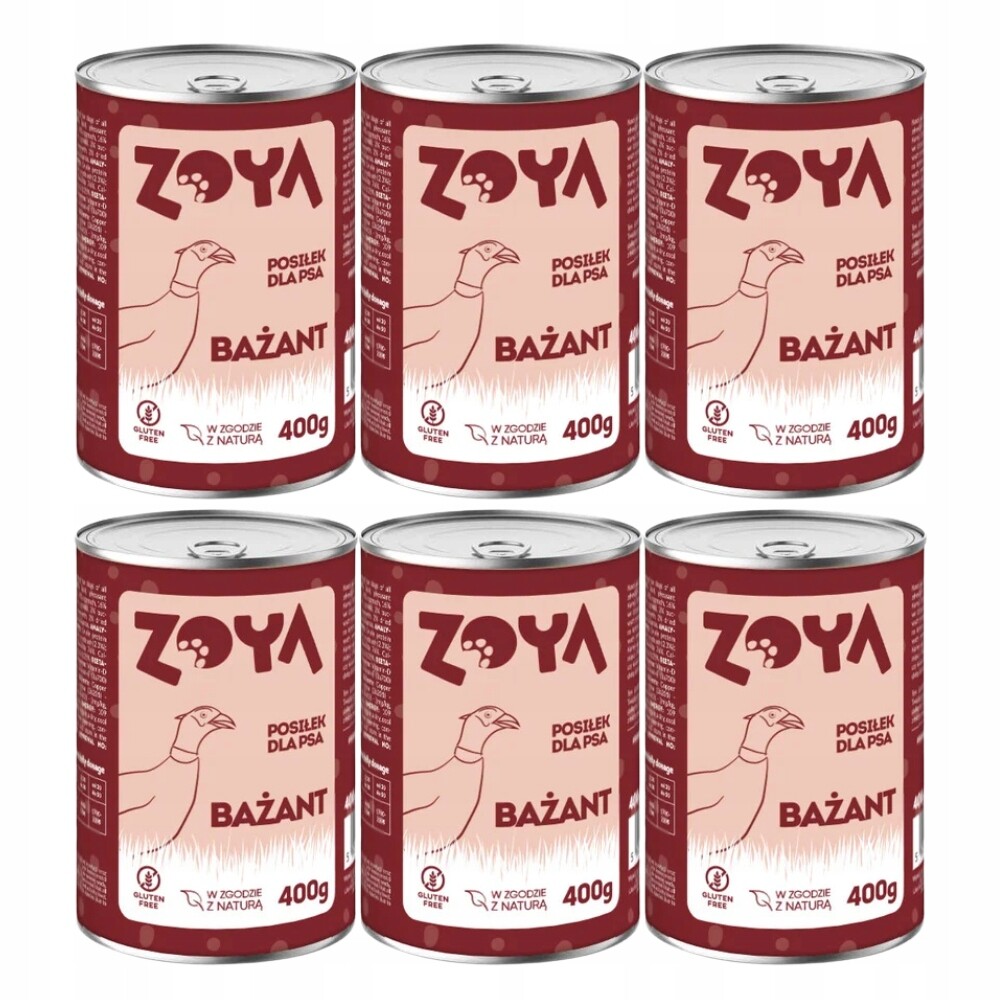 Vlhké krmivo pro psy Zoya Bažant 6x400 g
