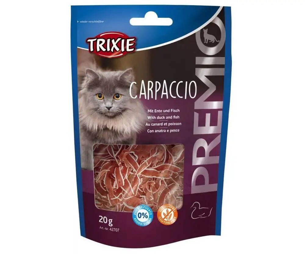 13 x Trixie Premio Carpaccio Kachna Treska 20 g