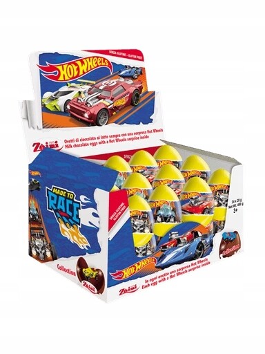 Čokoládové Vajíčko S Překvapením Hot Wheels Karton 24x20g