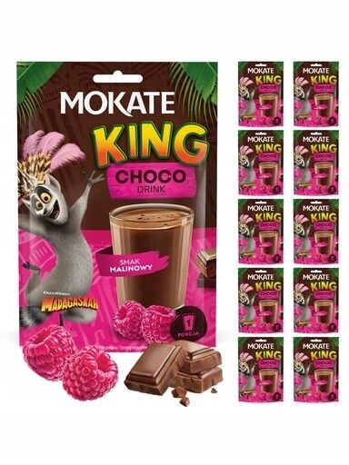 2x čokoládový nápoj v prášku Mokate King Choco s malinovou příchutí 10 x 27 g