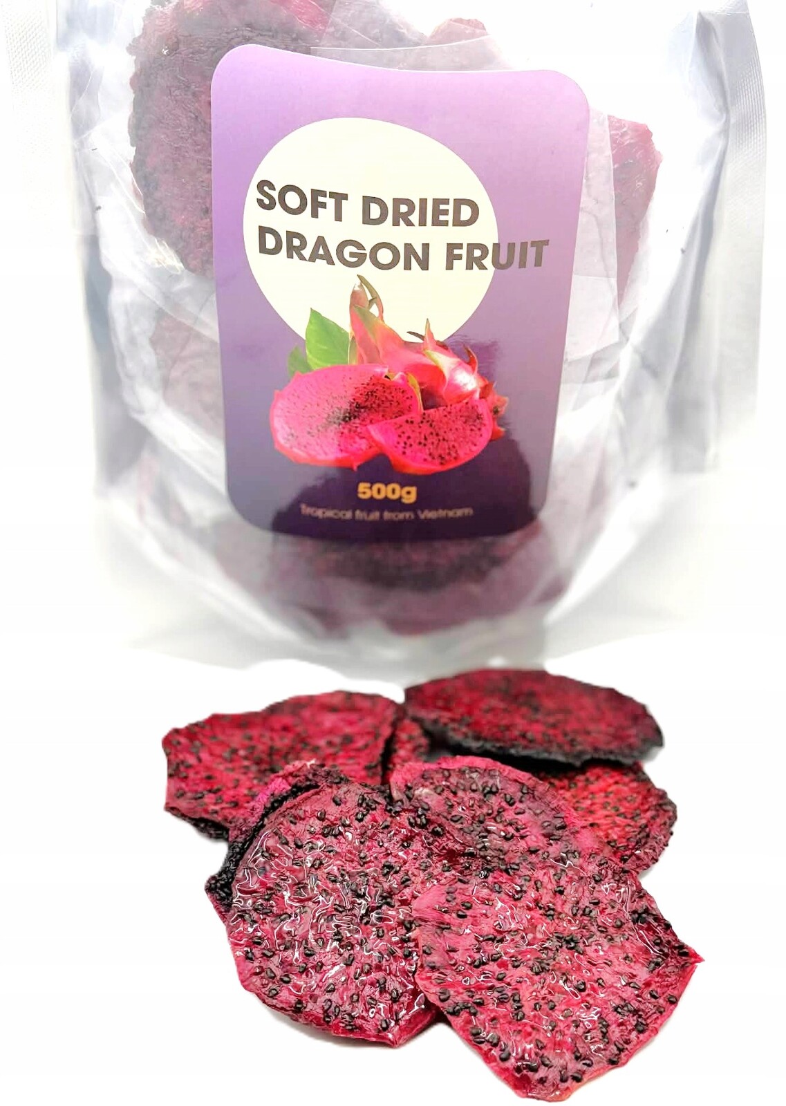 Dračí Ovoce Sušené Plátky 500 g z Vietnamu Bez cukru, Bez konzervantů