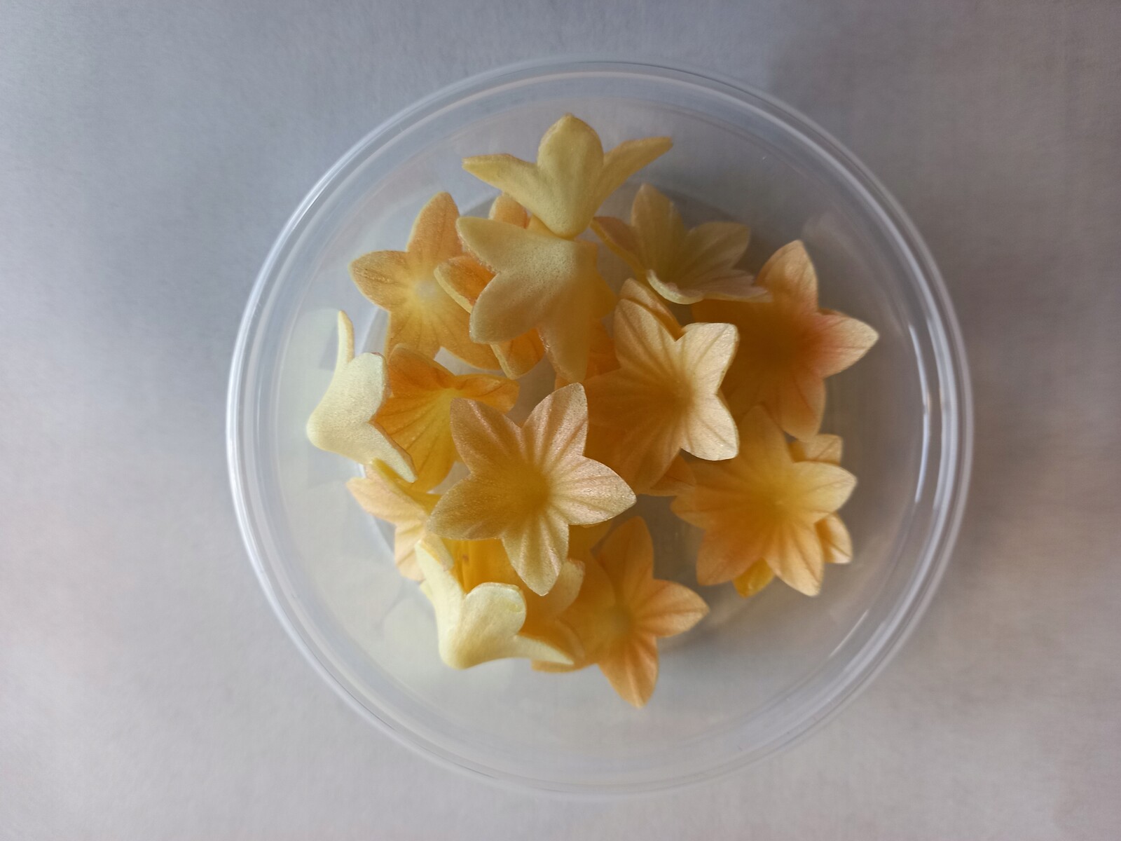 Mini Oplatkové Květiny Stínované Čajové 20ks