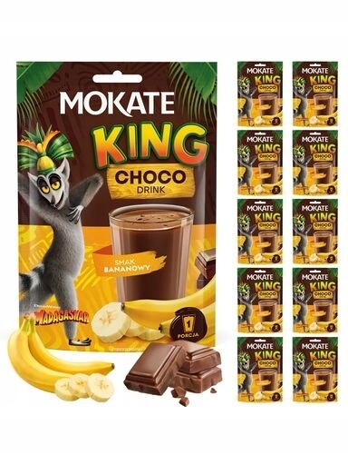 2x Mokate čokoládový nápoj v prášku King Choco s banánovou příchutí 10 x 27 g