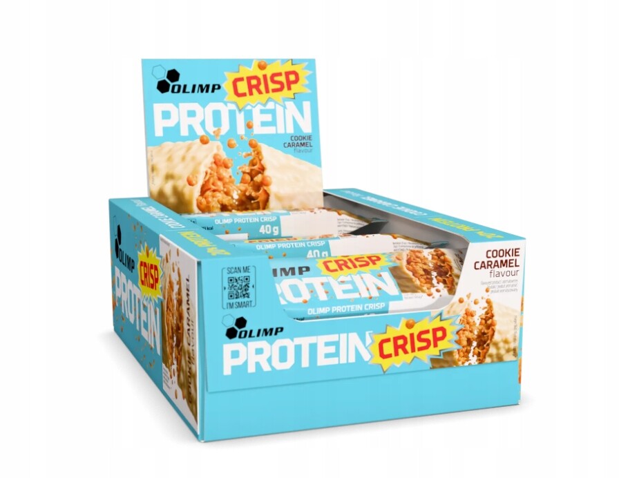 Olimp Protein Crisp Bar 20x 40g Proteinová Tyčinka Tyčinka Cookie Caramel