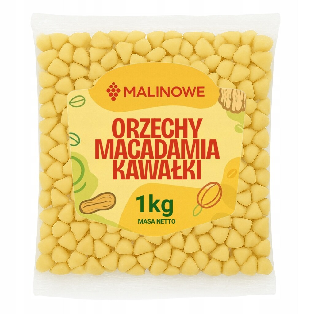 Ořechy Macadamia Kousky 1 kg Makadamia Přírodní Kvalita Premium