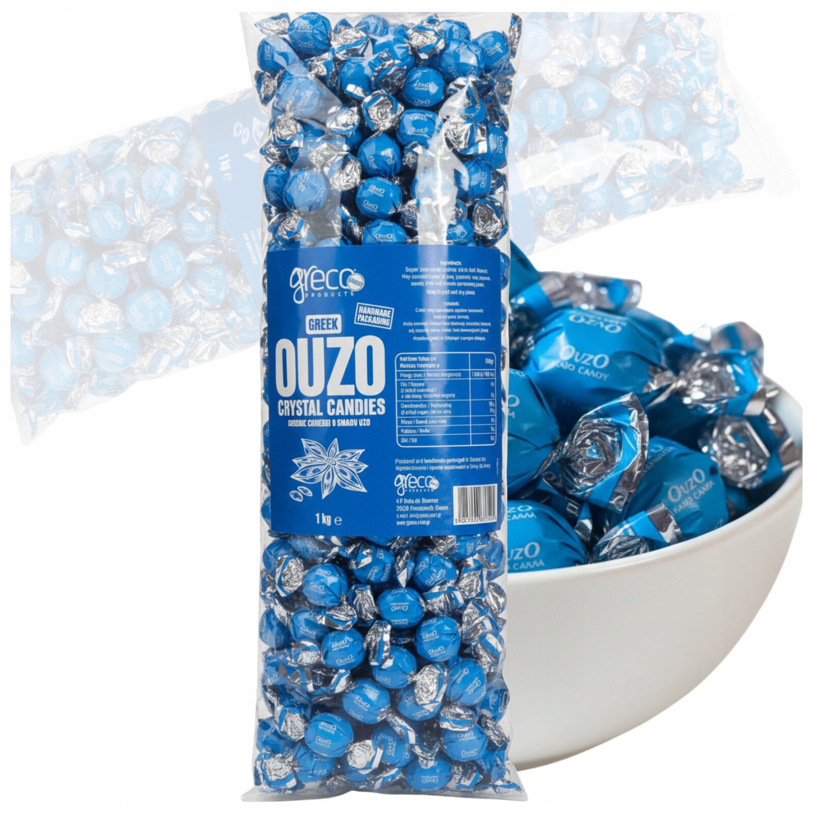 Bonbóny S Příchutí Ouzo Bezalkoholové Sladkosti Z Řecka Kulaté 1 Kg Greco