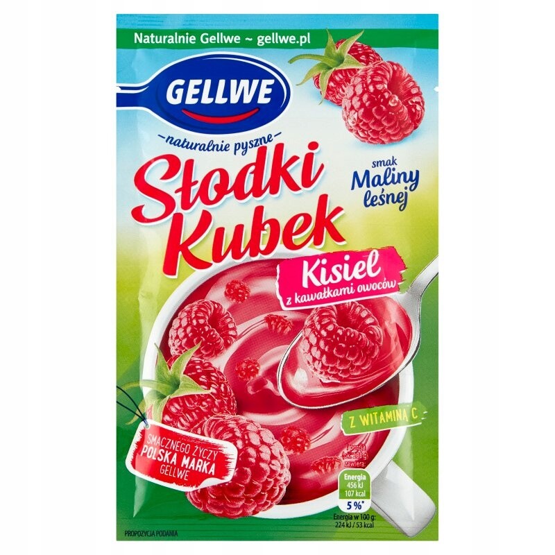 Gellwe Kysel Malinové Želé Pohárky 28G