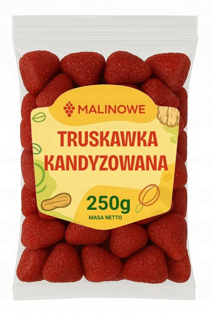 Jahoda Kandovaná 250g Jahody Kandovaná Prémiová Kvalita