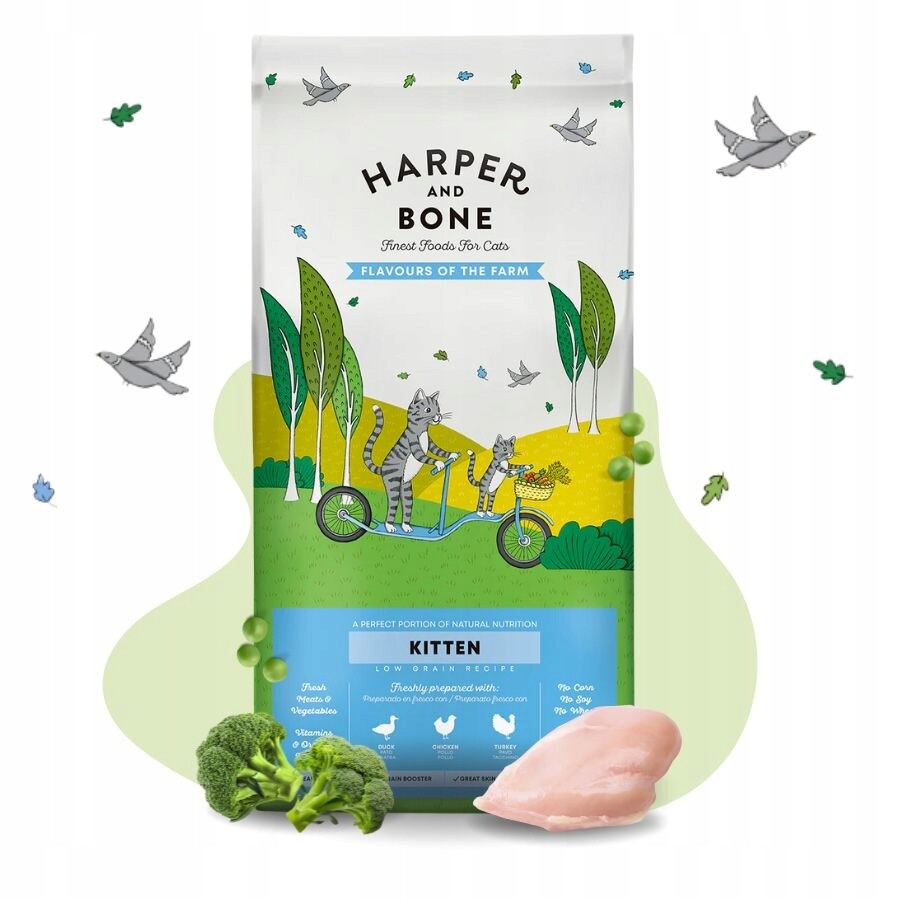 Harper & Bone Kitten krmivo pro koťata 68% Čerstvé Maso Zelenina Ovoce 5kg