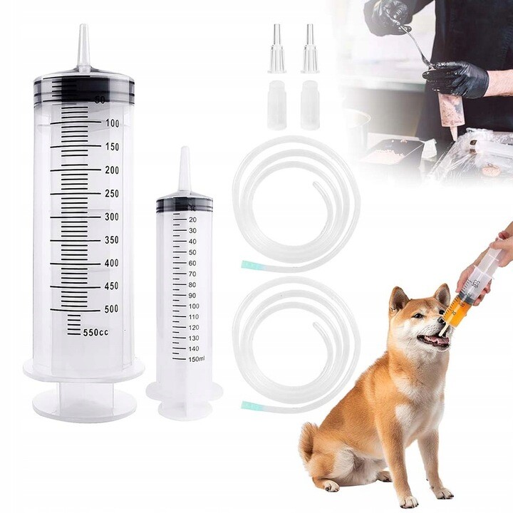 Plastová stříkačka, 550 ml 150 Ml Stříkačka s hadicí Stříkačka bez jehly