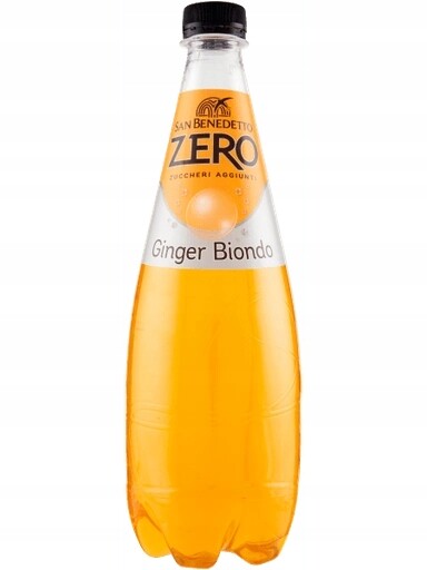 9 x Sycený nápoj Ginger Biondo Zero 750 ml San Benedetto limonáda