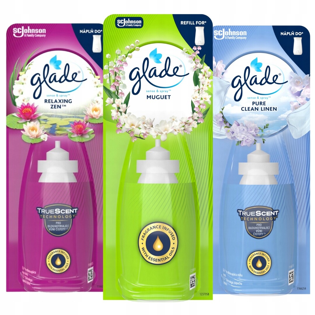 Glade Osvěžovač vzduchu Náhradní náplň Sense&Spray Mix vůní 18 ml x3