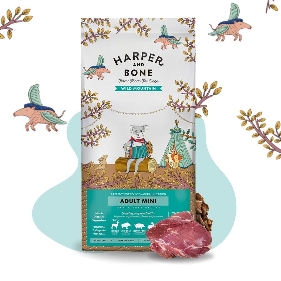 Harper & Bone Mini pro psa Malá plemena Vepřové maso Losos Divoká Zelenina 10kg