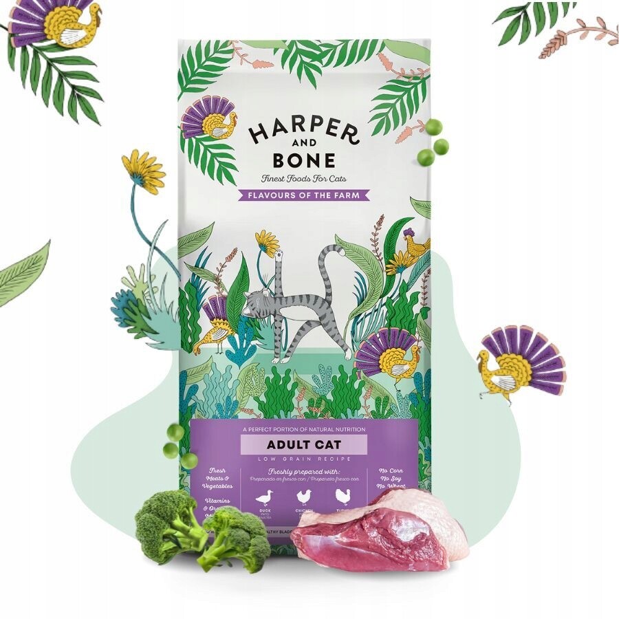 Harper & Bone krmivo pro kočky Krůta Kachna Játra Kuřecí zelenina Ovoce 5 kg