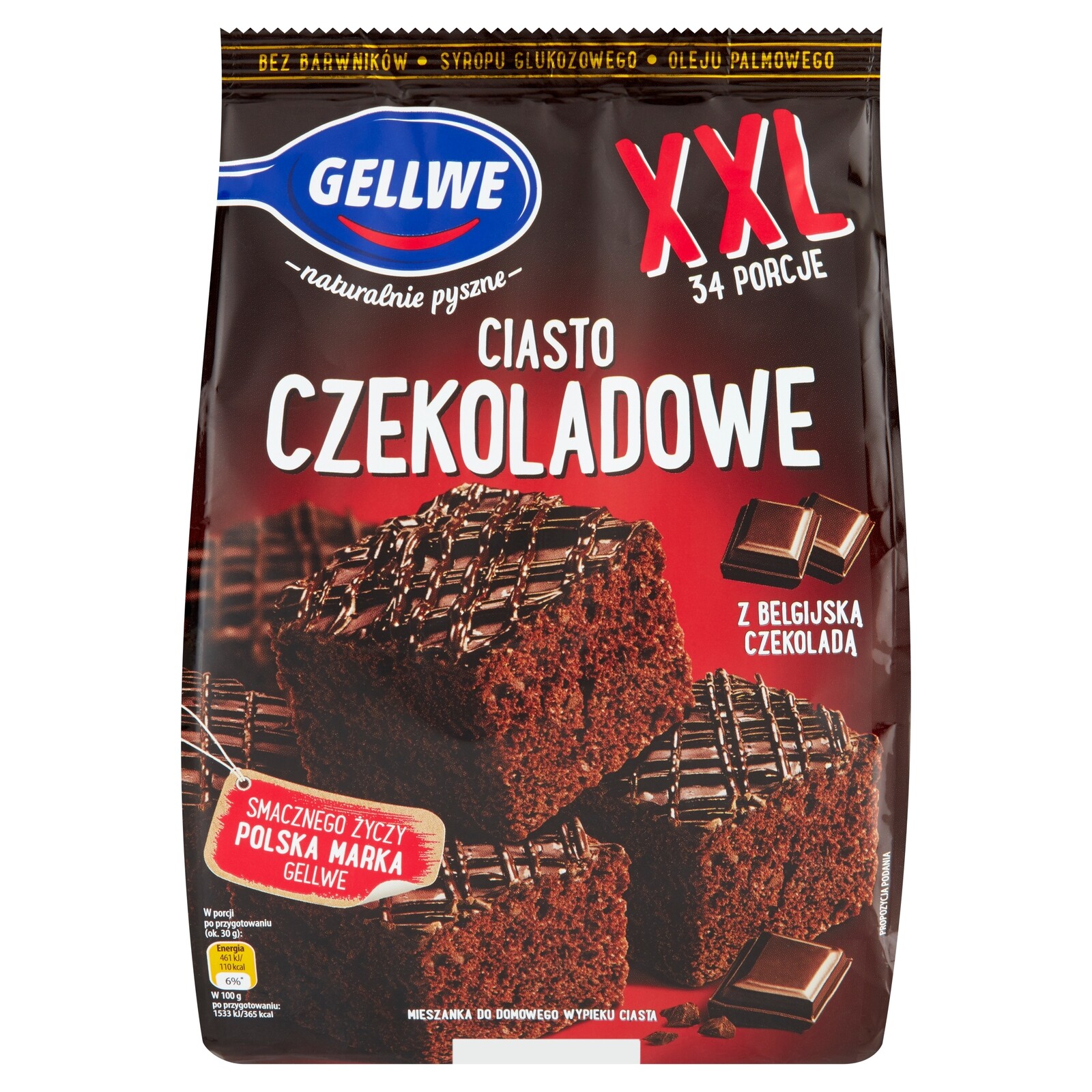 Gellwe Velké čokoládové Těsto XXL 670G Hotová směs na pečení