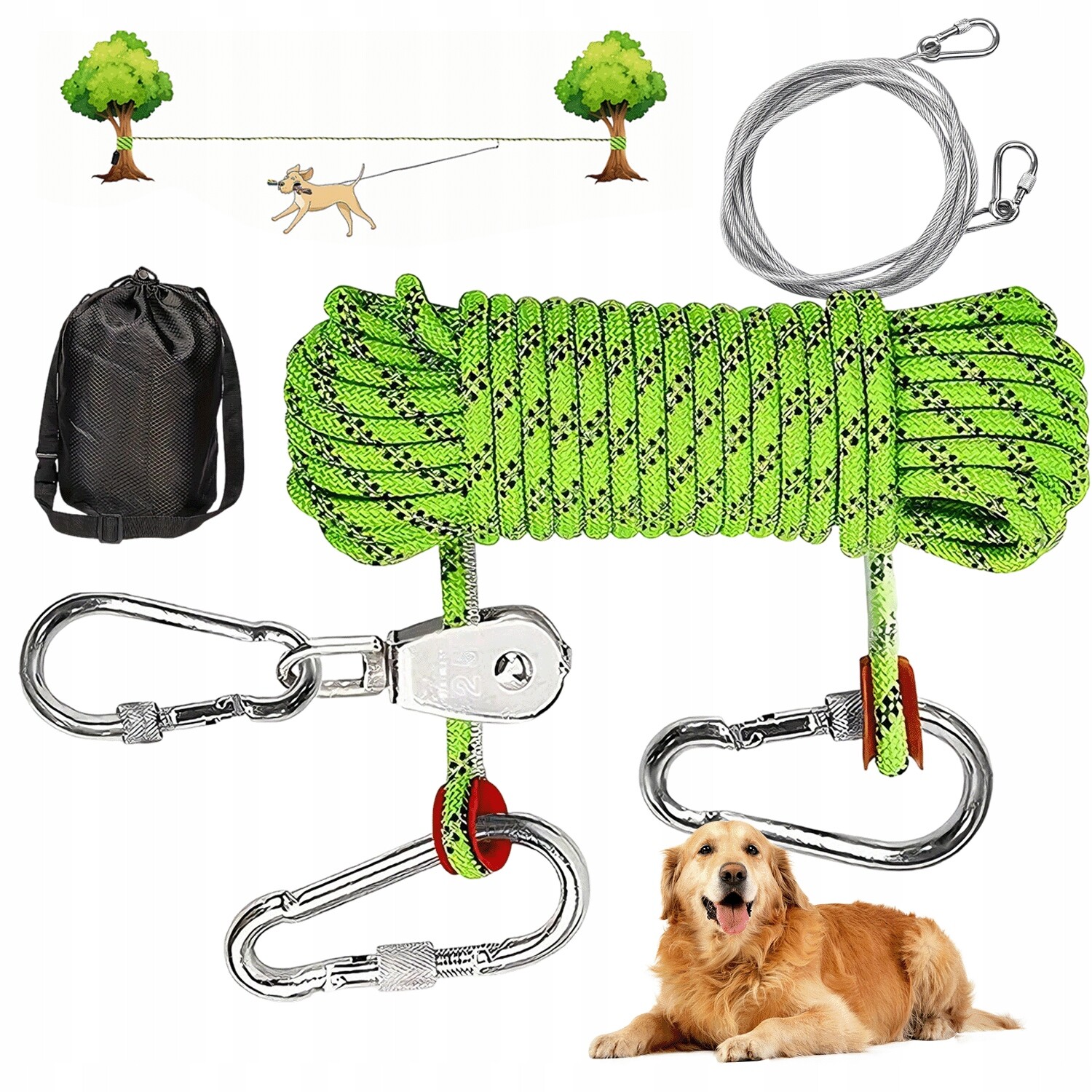 Vodítko Pro Velkého Psa Dlouhá Tréninková Odrazka Extra Silná A Pevná