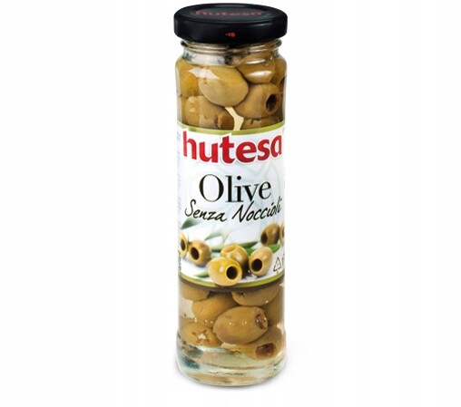 Hutesa Zelené Olivy Bez Pecek 140G Nízkokalorická Svačinka Přírodní