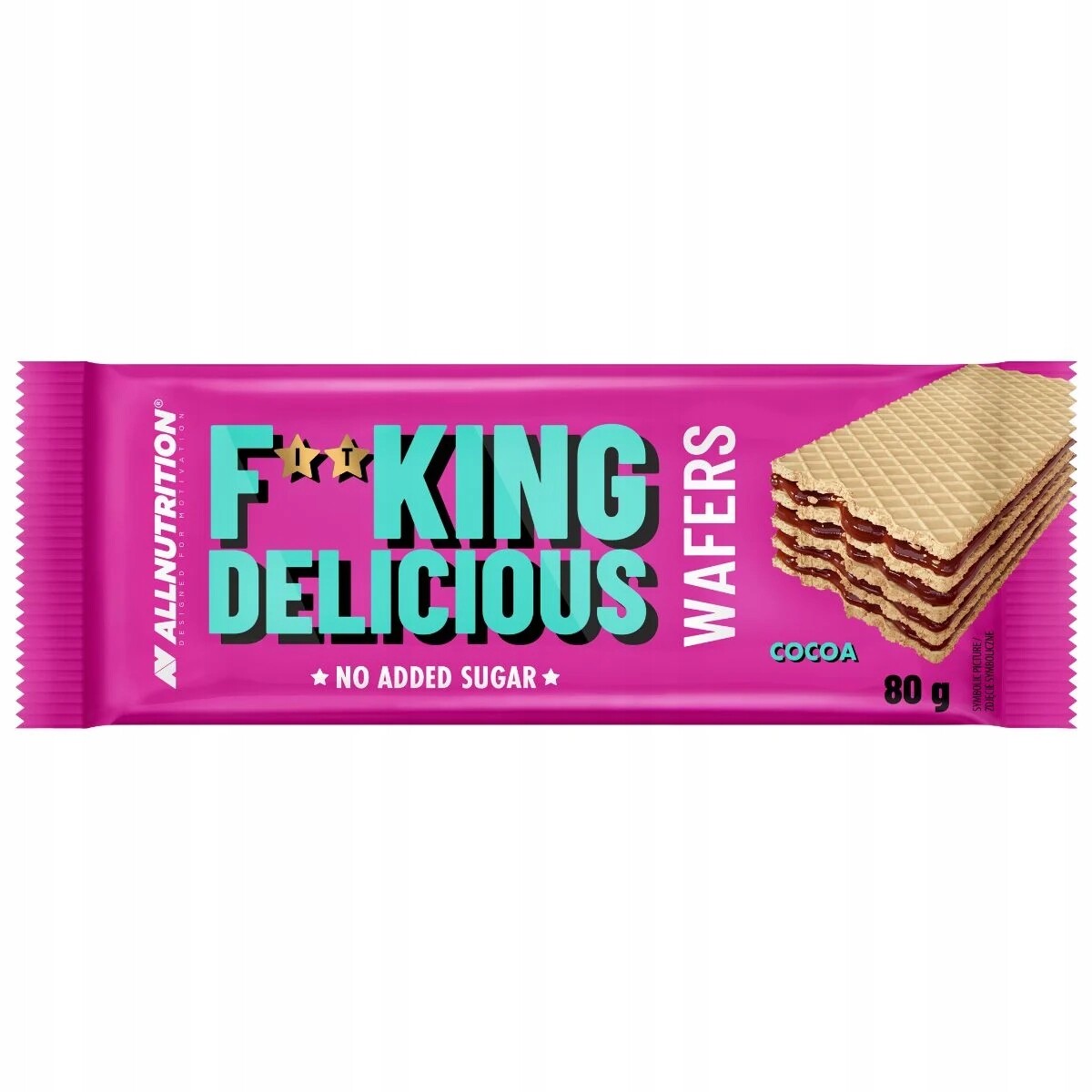 13 x Fitking delicious wafer Fit Kakaové Wafelky Bez Cukru 80 g