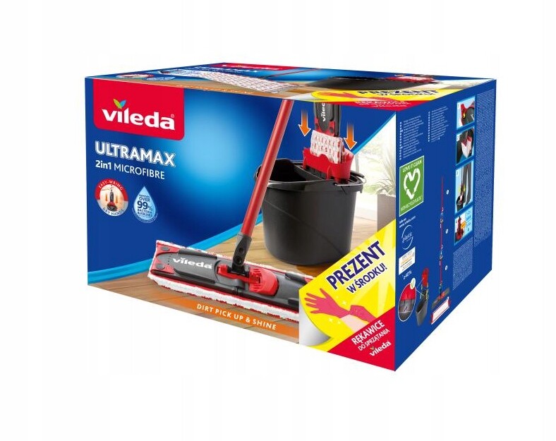 Vileda Ultramax sada plochý mop kbelík sada na úklid