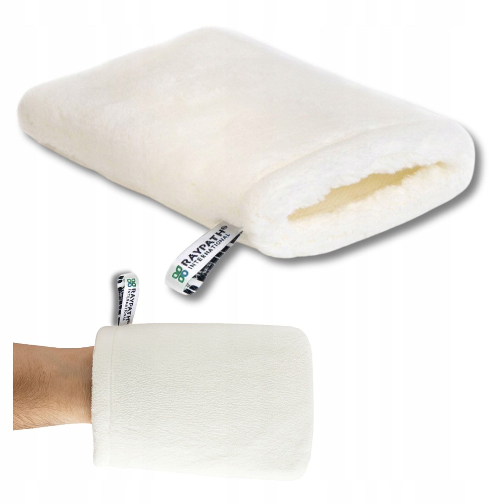 Raypath Rukavice Bílá M 15x22 pro mytí aut, sběr chlupů a úklid