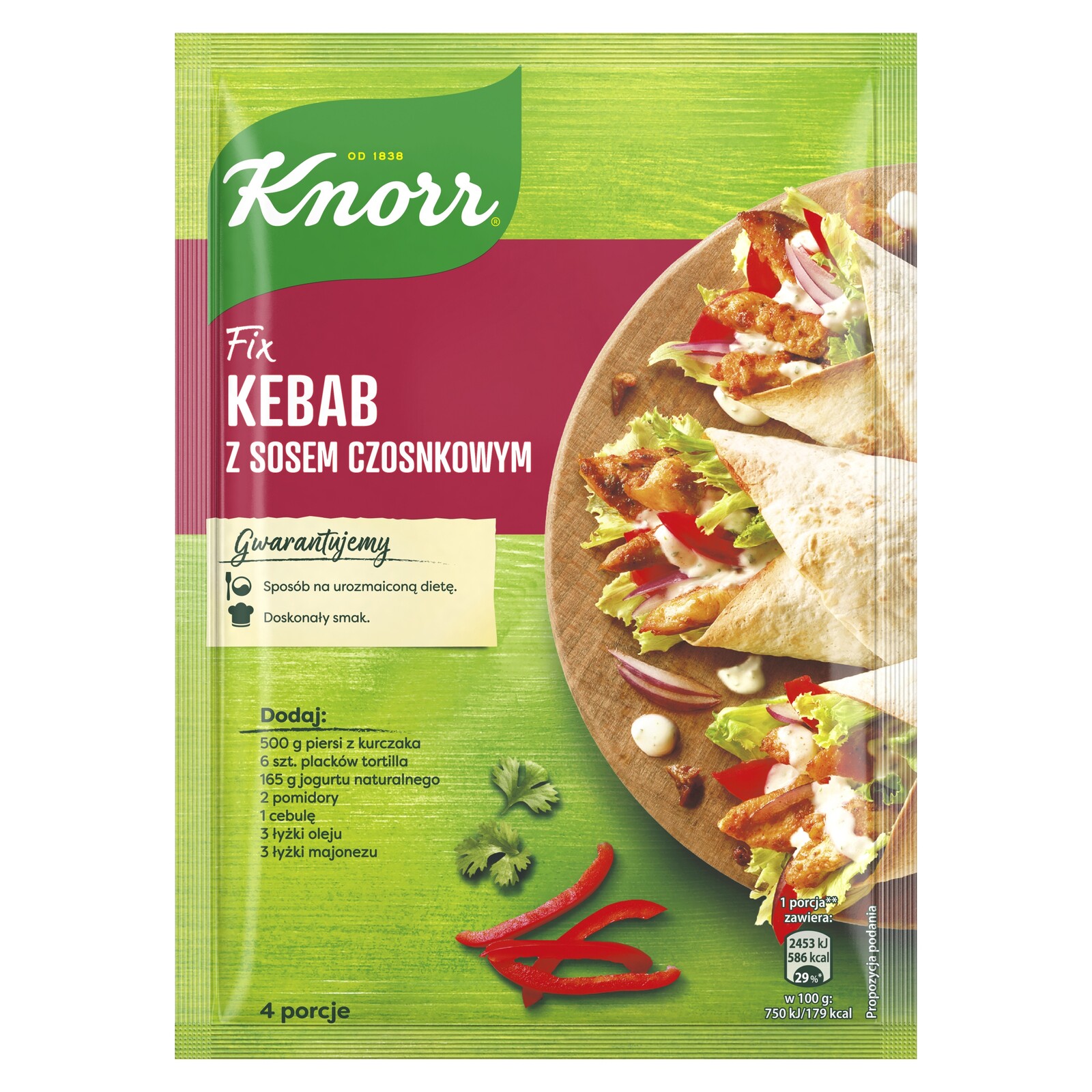 9 x Knorr Fix kebab s česnekovou omáčkou 40 g