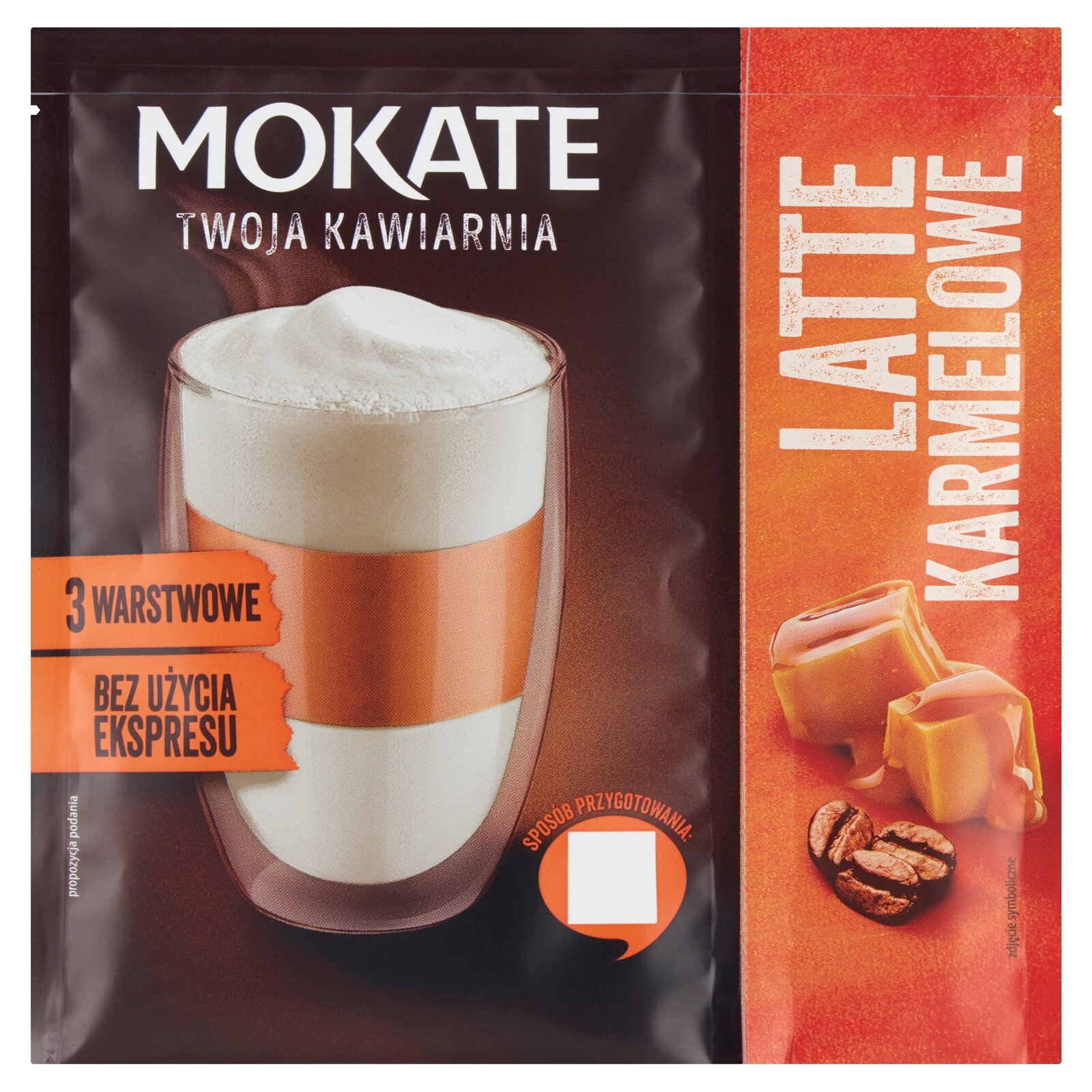 13 x Mokate Vaše kavárna Latte karamelová (20 g+2 g) Kávový nápoj