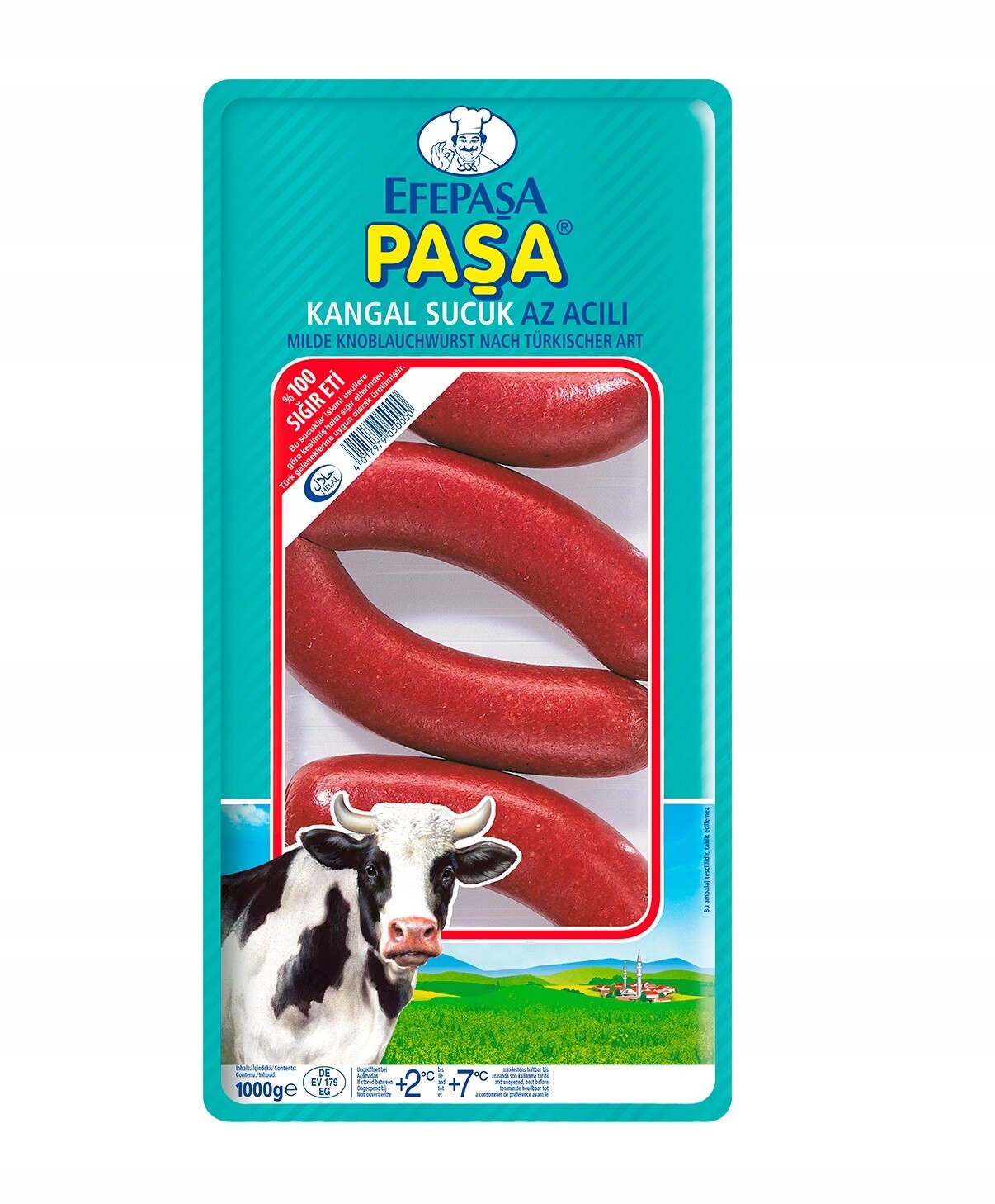 Turecká klobása sucuk kangal 1 kg Efepasa 100% Halal