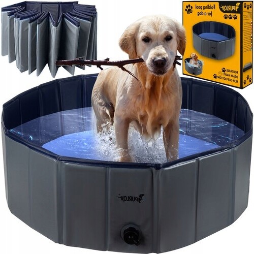 Bemi Skládací Bazén Pro Psa Zvířata Do Zahrady Koupání 100x30cm