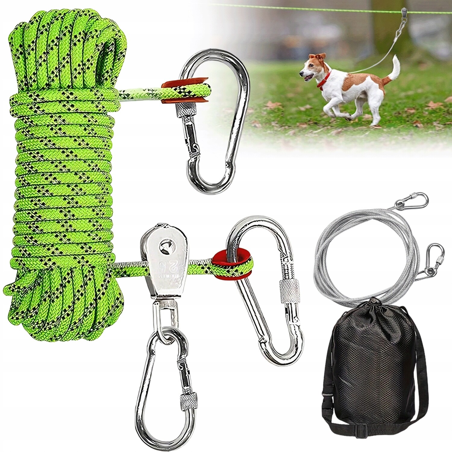 Vodítko Pro Psa Na Dvůr A Park, Silné Reflexní Lano, Které Se Nezamotává