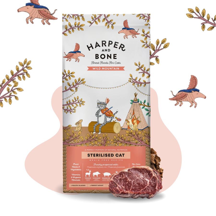 Harper & Bone krmivo pro sterilizované kočky Vepřové maso Lososová Zelenina 5 kg