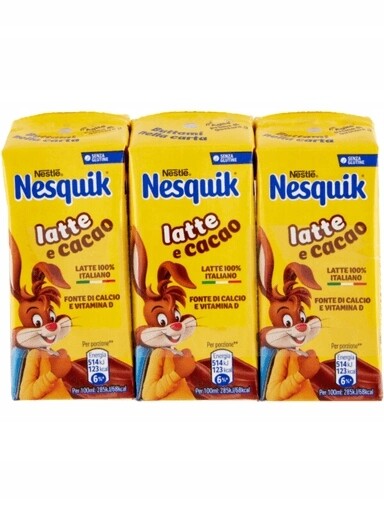 5x Mléčně kakaový nápoj Latte e Cacao Nesquik 3x180 ml Nestle