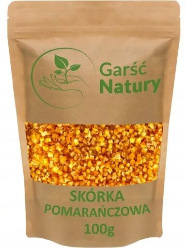 10 x Garść Natury Pomerančová kůra kandovaná italská – kostka 100 g
