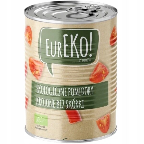 Eureko Rajčata krájená bez slupky Bio 400 g