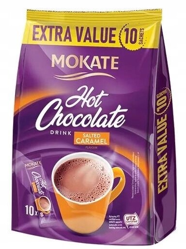 7x Horká čokoláda Karamel Mokate Pití Čokoláda 10x1,8g