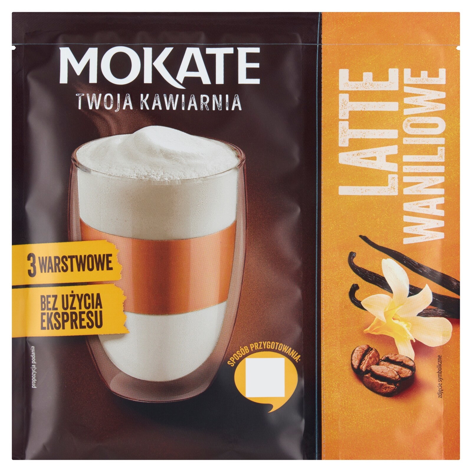 13 x Mokate Vaše kavárna Latte vanilková (20 g+2 g) Kávový nápoj