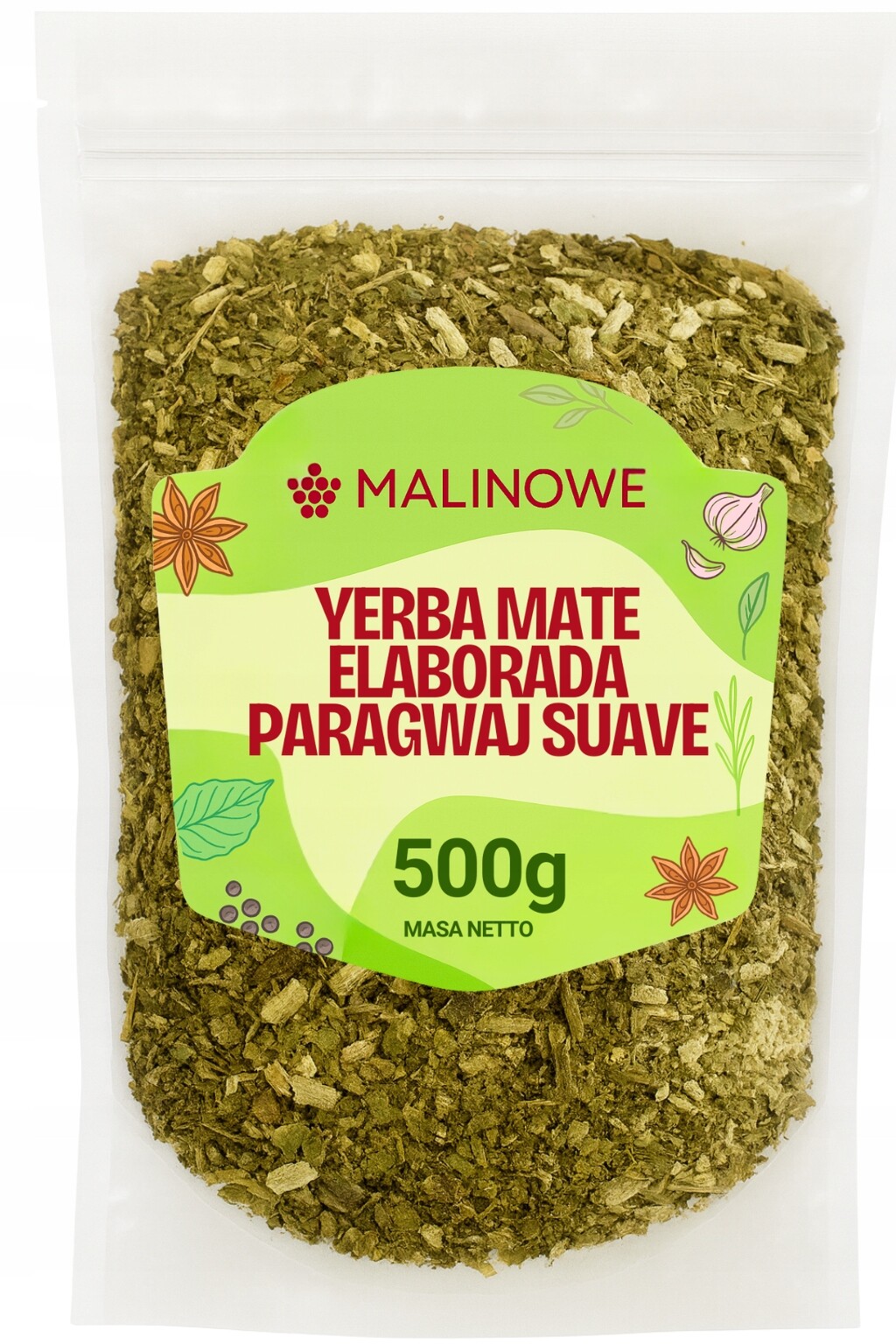 Yerba Mate Elabrorada Paraguay Suave 500g Přírodní