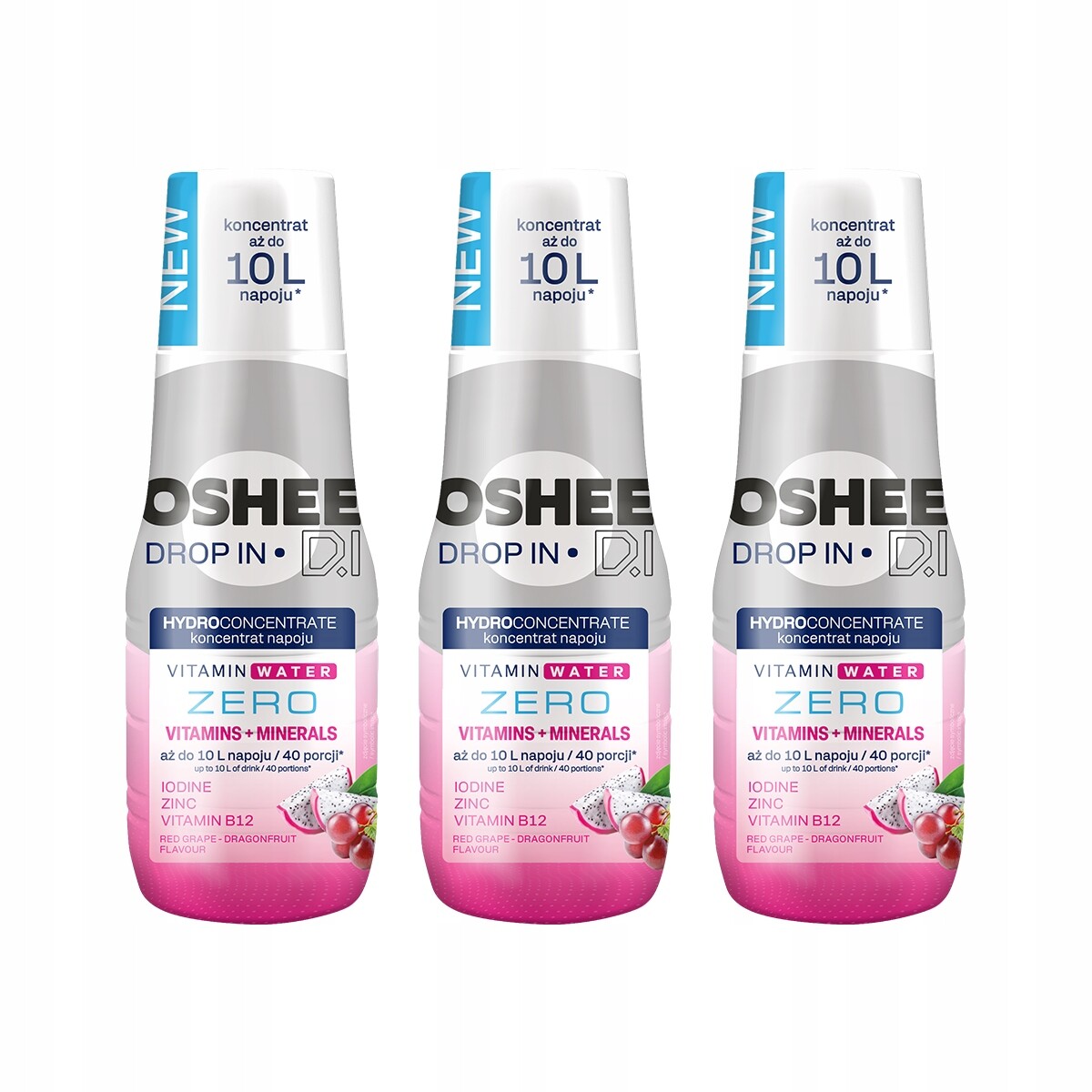 Oshee Drop In Zero Vitamíny a minerály Hroznové Víno Dračí ovoce 500 ml