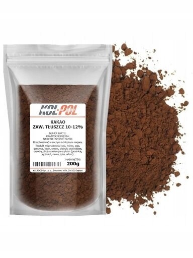 2x Kakao 200g Přírodní v prášku Alkalizované vysoká kvalita PremiumKol-Pol