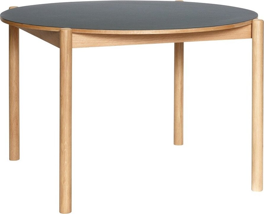 Kulatý jídelní stůl z dubového dřeva ø 115 cm Oblique – Hübsch
