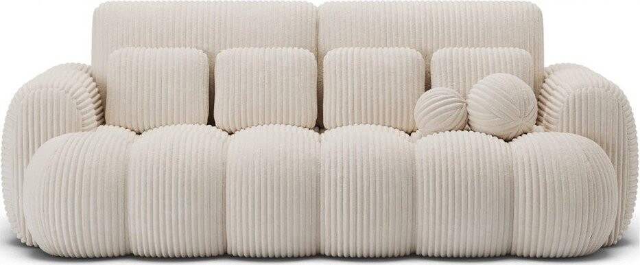 Béžová manšestrová rozkládací pohovka 256 cm Cotonn – ELTAP