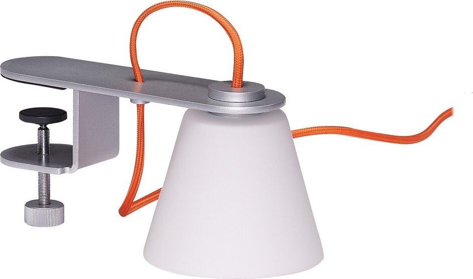 Šedá stolní lampa se skleněným stínidlem (výška 23 cm) Lure – Hübsch