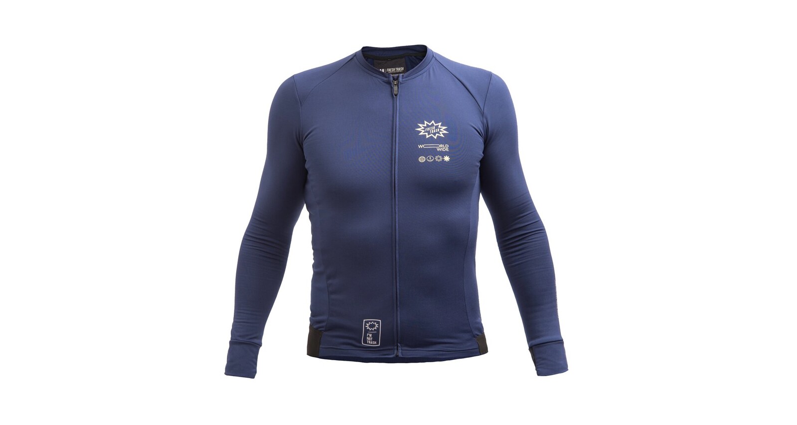 Pánský zateplený dres Fresh Trash Signature thermo jersey - Deep blue Velikost: M