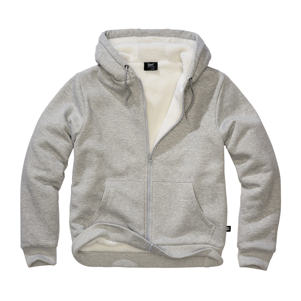 Mikina Brandit Teddylining Sweat - světle šedá, L