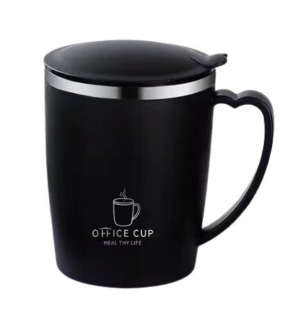 Termo hrnek s víčkem 350ml - Černý