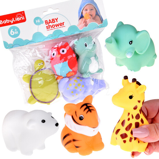 Gumová zvířatká do vany - 4 ks set