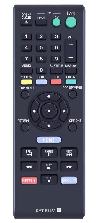 Eclipsera Náhradní dálkový ovladač RMT-B115A pro Sony DVD přehravač a Blue Ray